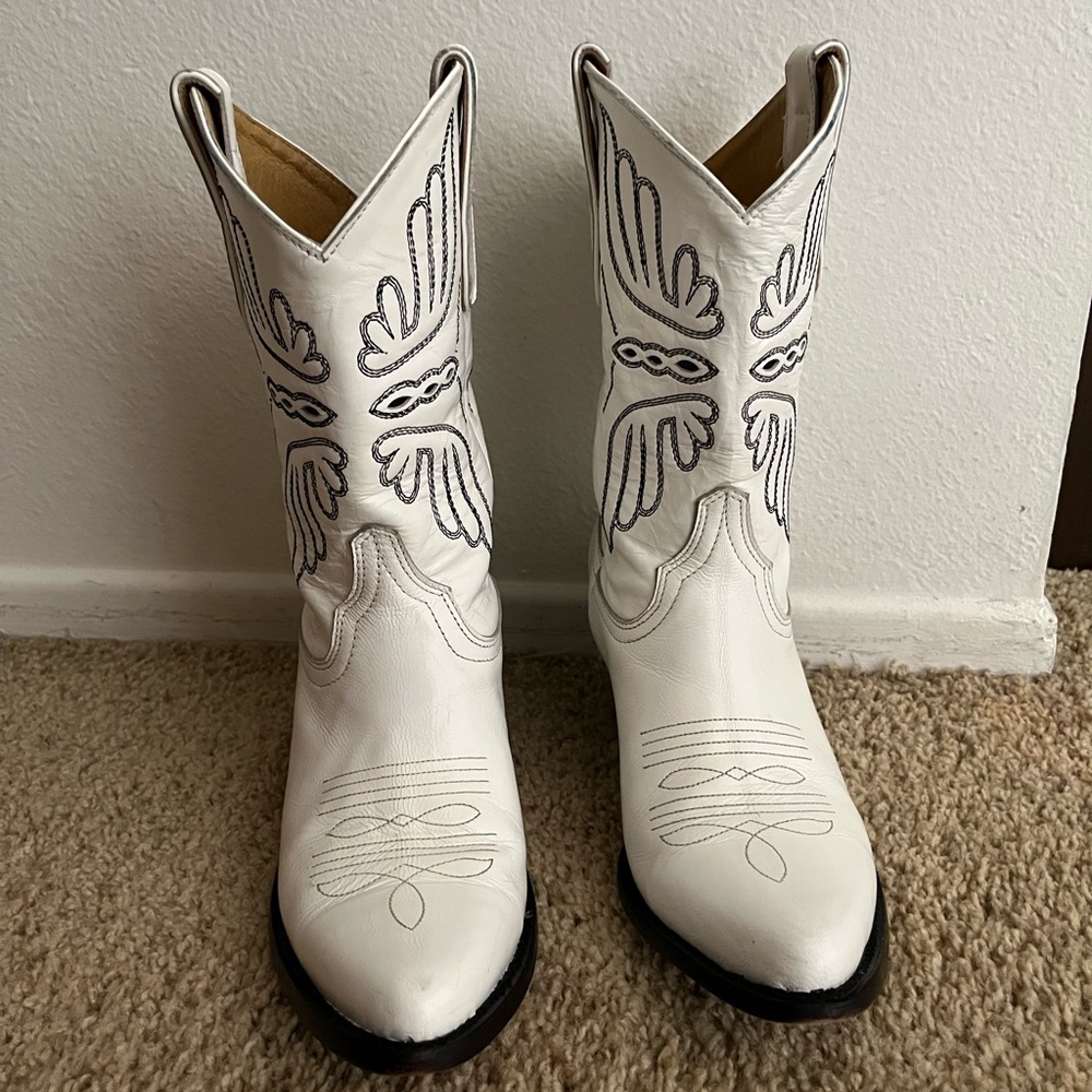 Idyllwind White Leather Western Cowboy Boots
